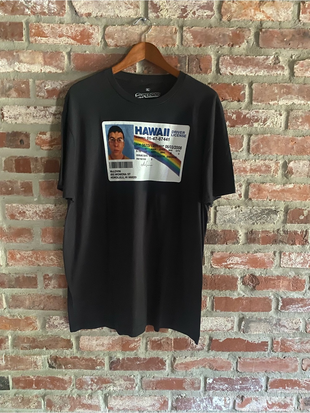 Superbad Black Hawaii ID Graphic Tee